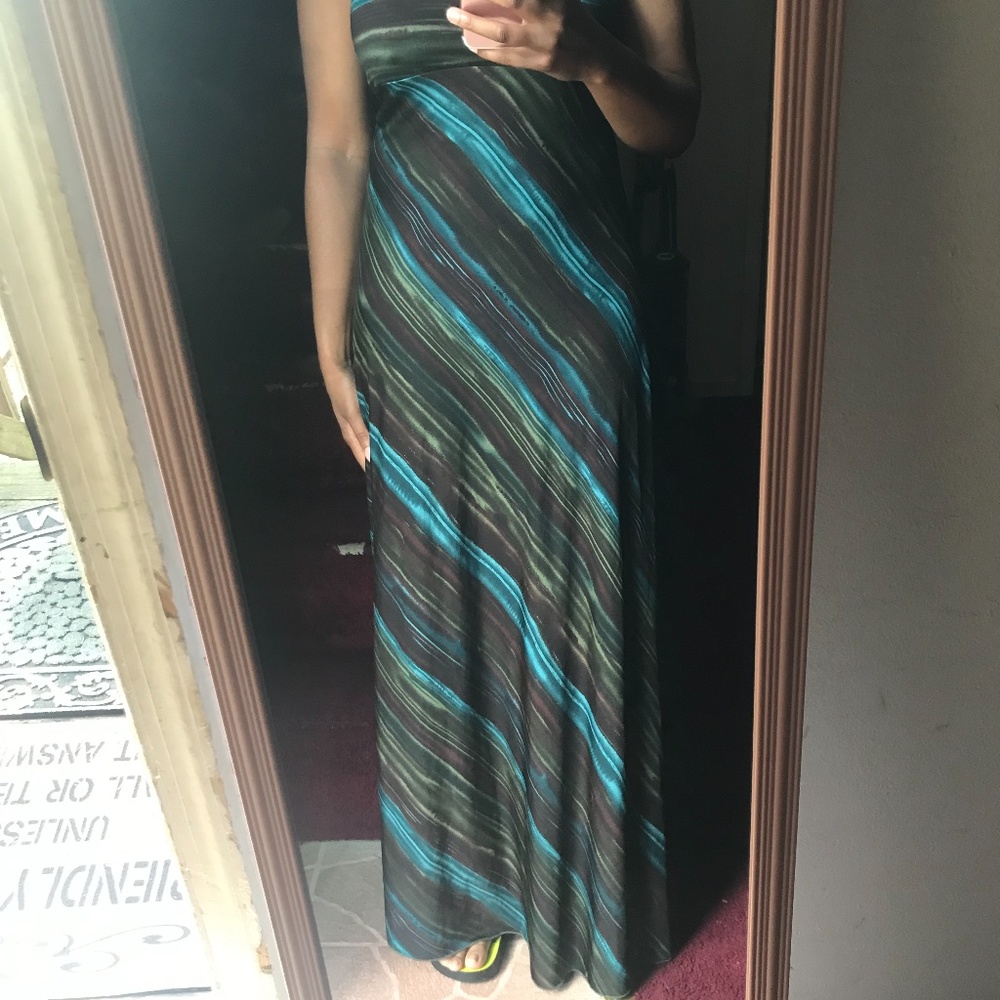 Multi-Colored - Alyn Paige Sexy Maxi Dress